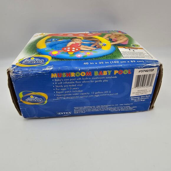 Vintage The Wet Set Intex Shaded Baby Mushroom Pool NEW in Box NIB - Picture 4 of 5